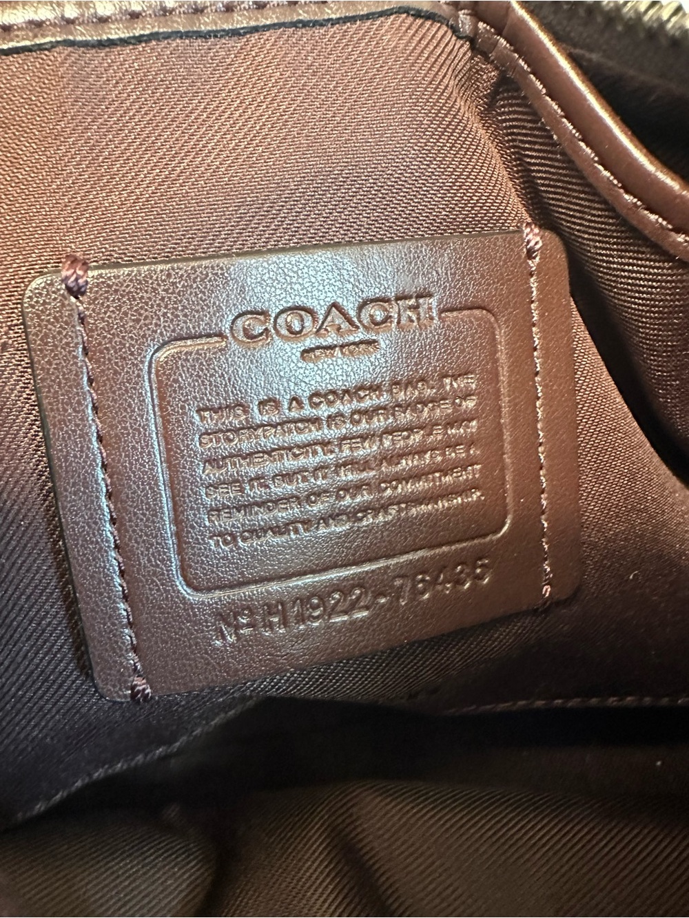 Coach Metallic Gunmetal Pebbled Leather Hobo - Picture 7 of 8